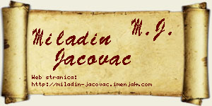 Miladin Jačovac vizit kartica
